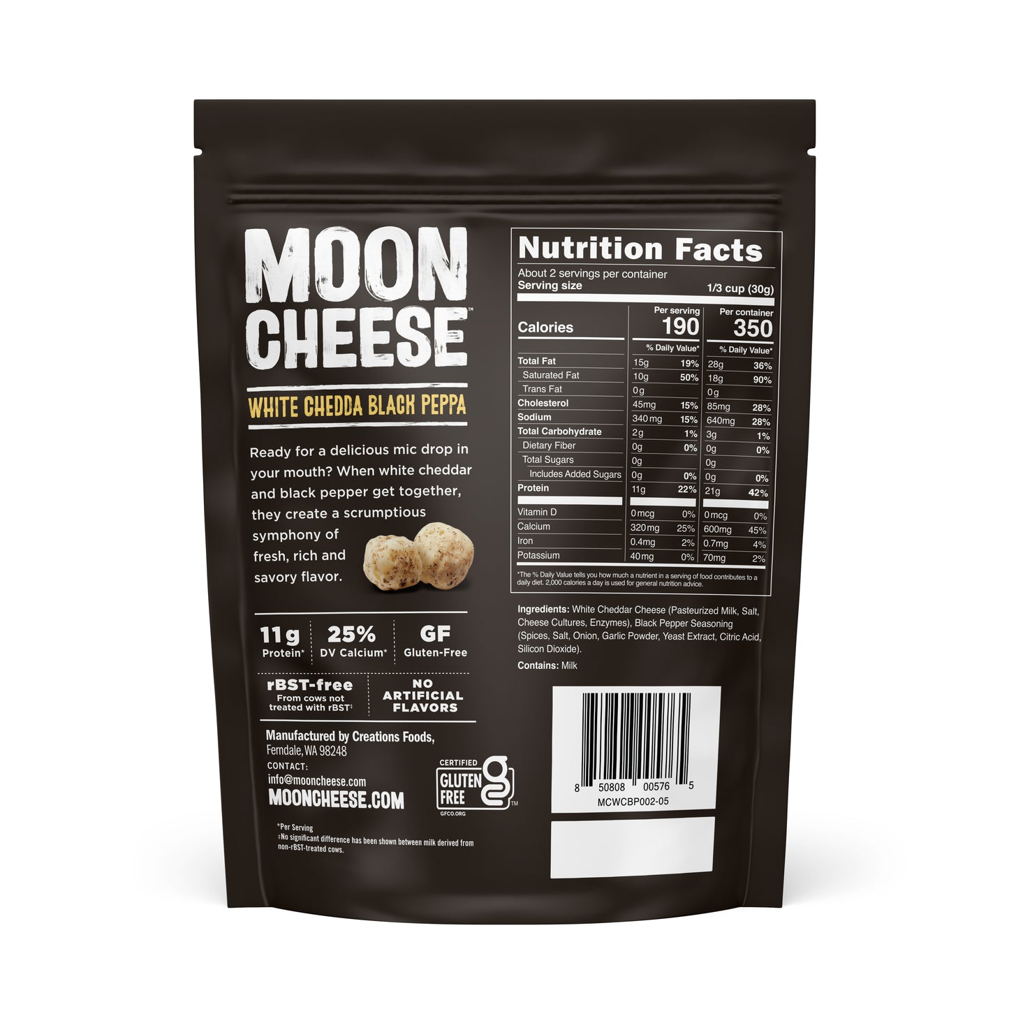 White Chedda Black Peppa (Medium)